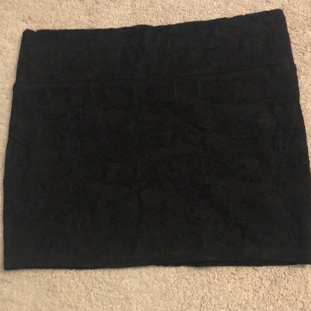 Black floral skirt